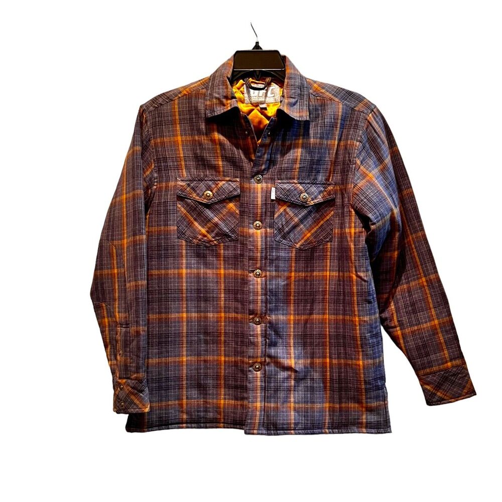 UFC Jacket Mens M Lined Flannel Shirt Shacket MMA Ultimate Fighting Quilted